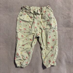 Garanimals Casual Green and Pink Floral Jogger Pants